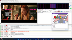 Скриншот программы Aegisub (wangqr)