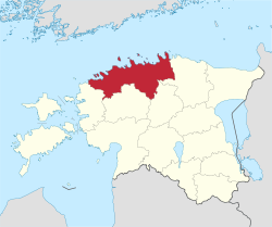 Location of Harju County