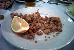 Puntillitas — a battered and fried baby squid form of tapas