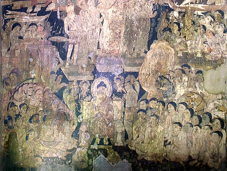 File:Ajanta Cave 17 frescoe.jpg