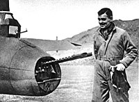 Clark Gable with 8th AF B-17 in Britain, 1943