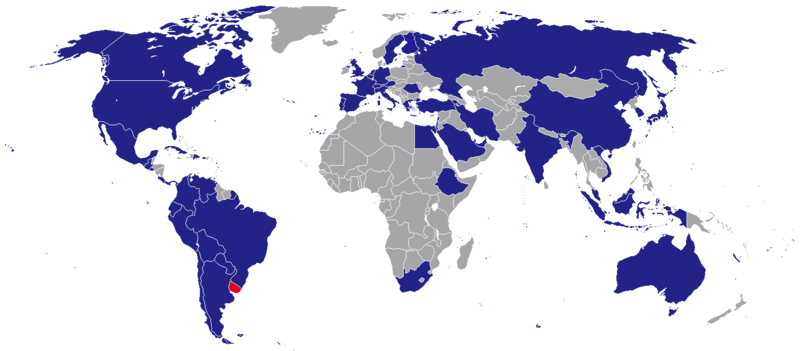 Archivo:Diplomatic missions of Uruguay.png