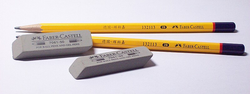 File:Faber-Castell pencil and eraser.jpg