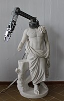 Genco Gulan "Hello, 2015. Sculpture with a Robotic Arm."