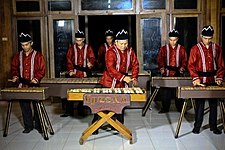 Wooden Kolintang (Kolintang Kayu), traditional music instrument of Minahasa people in North Sulawesi