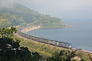 Amtrak's Empire Builder passes through Maple Springs in 2009