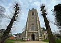 All Saints tower, Necton - without the clock, sent for repairs (2022)