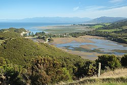 Port Pūponga seen from Pūponga