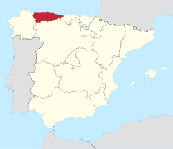 Map of Asturias