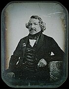 El inventor Louis Daguerre retratado al daguerrotipo en 1844, por Sabatier-Blot.