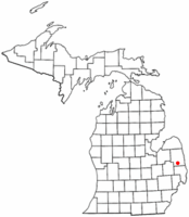 Location of Peck, Michigan