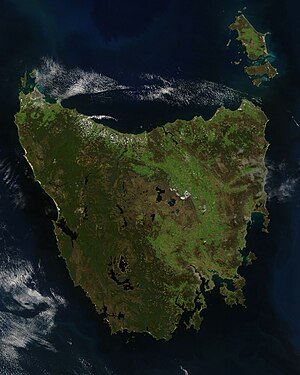 Location of Tasmania in Australia