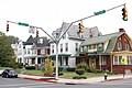 Traffic light in a small intersection in Hagerstown, Maryland (using tunnel visors)