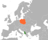 Location map for Albania and Poland.