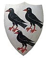 Attributed arms of Saint Thomas Becket (d.1170), Archbishop of Canterbury: Argent, three Cornish choughs proper