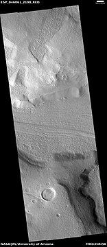 Lineated valley fill in Ismenius Lacus quadrangle, as seen by HiRISE under HiWish program.