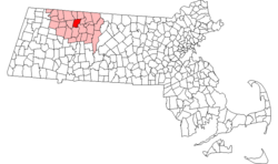 Location in Franklin County in Massachusetts