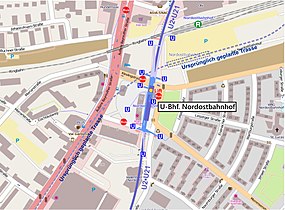 Location map of Nordostbahnhof