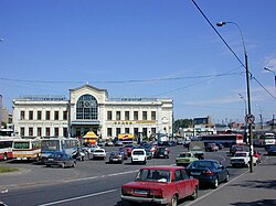 Площадь Савёловского Вокзала. Съезд с Савёловской эстакады и Савёловский вокзал.