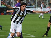 Vincenzo Iaquinta celebrates after scoring for Juventus