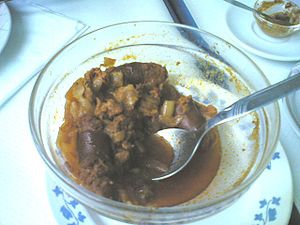 Cooked Goan sausages