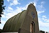 A modern concrete church