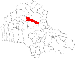 Location of Comăna, Braşov