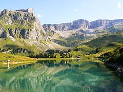 Lake Waldisee in the Bisistal southest of Mutothal north of the Glatten mountain