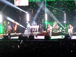 Madness performing live at the Manchester Arena, in 2014