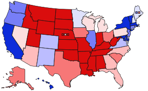 Map by state (after the 2020 election)