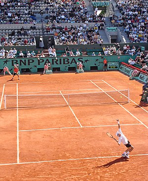 The Roland Garros clay court