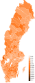 Mapa de resultado de los Demócratas Cristianos (KD)