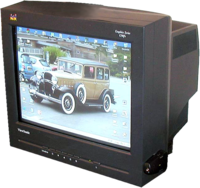 19" inch (48.3 cm tube, 45.9 cm viewable) ViewSonic CRT computer monitor.