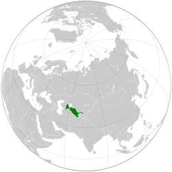 Location of Uzbekistan