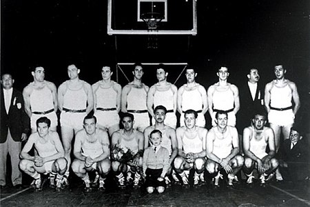 Selección argentina de básquet campeona del mundo en 1950.