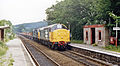 Class 37s at the station in 1986.