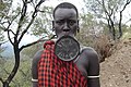 Mursi woman wearing a lip plate in Ethiopia