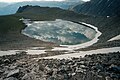 Pacific Tarn en la cordillera Tenmile cerca de Breckenridge, Colorado; es el lago más alto en los Estados Unidos (4.090 m.s.n.m.).