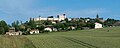 The château and town of Villebois-Lavalette from the north.