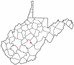 Location of Camden-on-Gauley, West Virginia