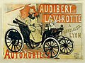 This is a French poster for Audibert et Lavirotte. The Audibert & Lavirotte was a French automobile, manufactured in Lyon from 1894 to 1901.