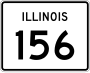 Illinois Route 156 marker