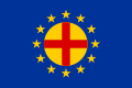 Bandera de la Unión Internacional Paneuropea (las estrellas se añadieron tras la creación de la bandera de Europa).