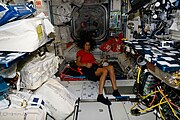 Suni Williams pictured inside the Harmony module