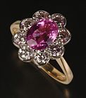 A lighter ruby set in a ring