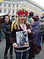 Pro-government and anti-Russian military intervention in Ukraine demonstration in Odesa, 9 March 2014