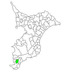 Location of Miyoshi in Chiba Prefecture