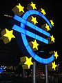 Image 35The Euro symbol shown as a sculpture outside the European Central Bank (from Symbols of the European Union)