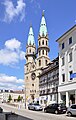 Stadtkirche with half-timbered house