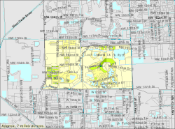 U.S. Census Bureau map showing town boundaries